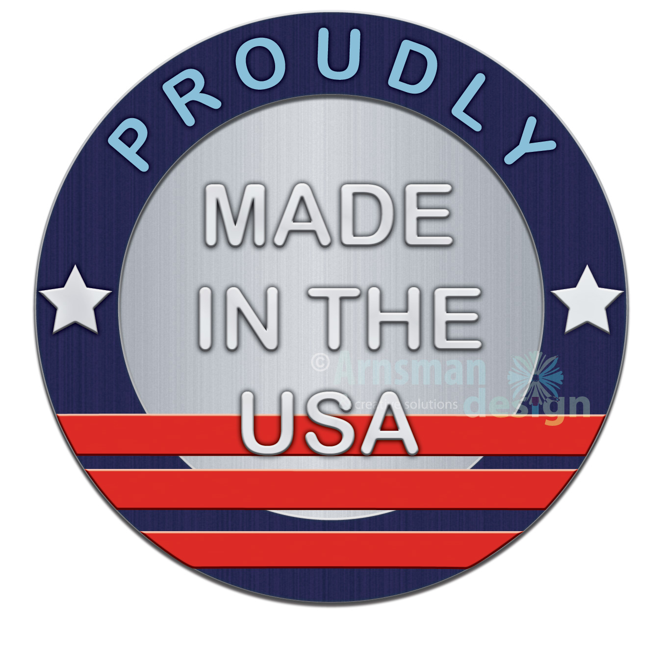 Made in the USA Badge Icon by Connie Arnsman